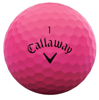 Golfové míčky Callaway SuperSoft, růžové, 3 míčky Callaway