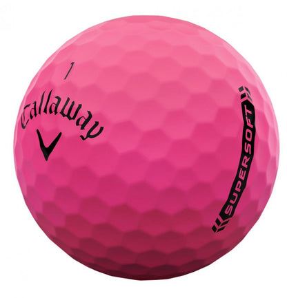 Golfové míčky Callaway SuperSoft, růžové, 3 míčky Callaway