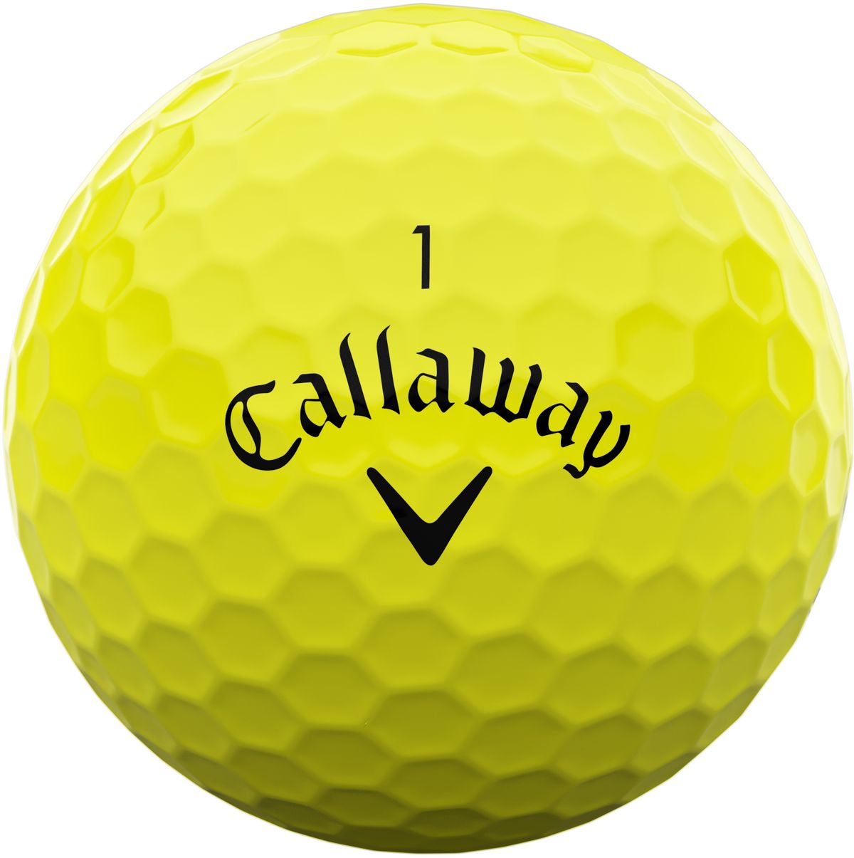 Callaway Supersoft 2025, žluté golfové míčky