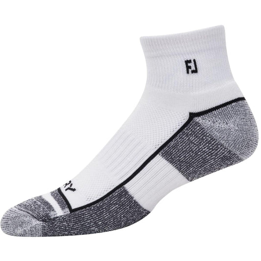 FootJoy ProDry Mens, Quarter, weiße Herren Golf-Socken