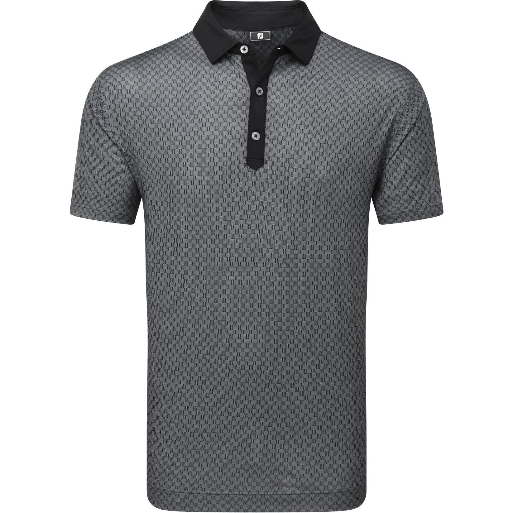 FootJoy Checker Print Lisle Riverbank, pánské golfové tričko