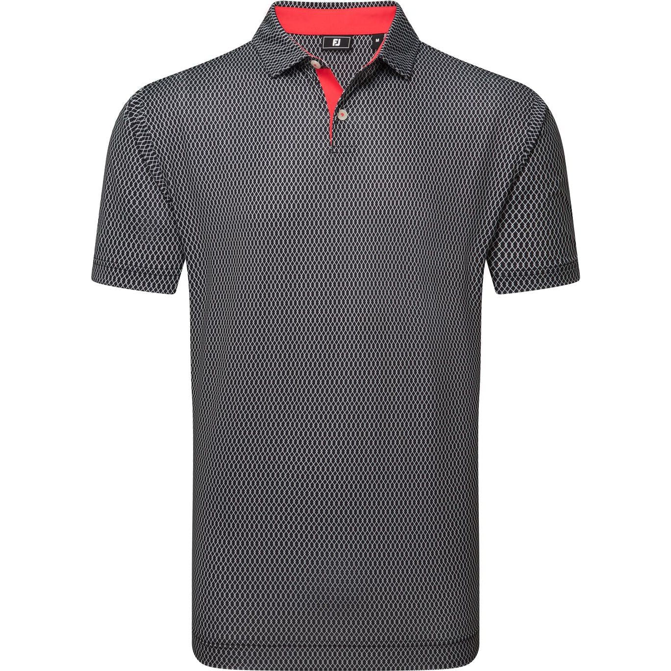 FootJoy Irongate Print Lisle Riverbank, pánské golfové tričko