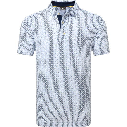 FootJoy Figure Print Lisle Liberty, pánské golfové tričko