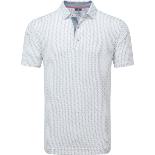 FootJoy Figure Print Lisle Riverbank, pánské golfové tričko