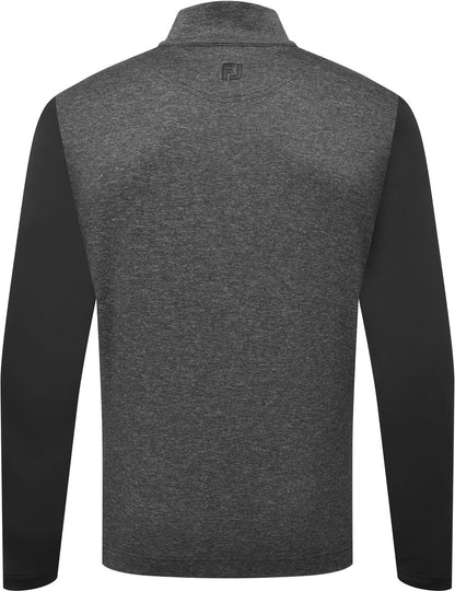 FootJoy Tonal Heather Chill Out, Black, pánská golfová mikina