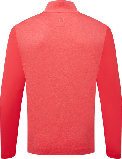 FootJoy Tonal Heather Chill Out, Red, pánská golfová mikina