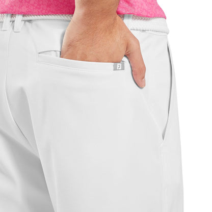 FootJoy Performance Tapered Fit, White, pánské golfové kraťasy