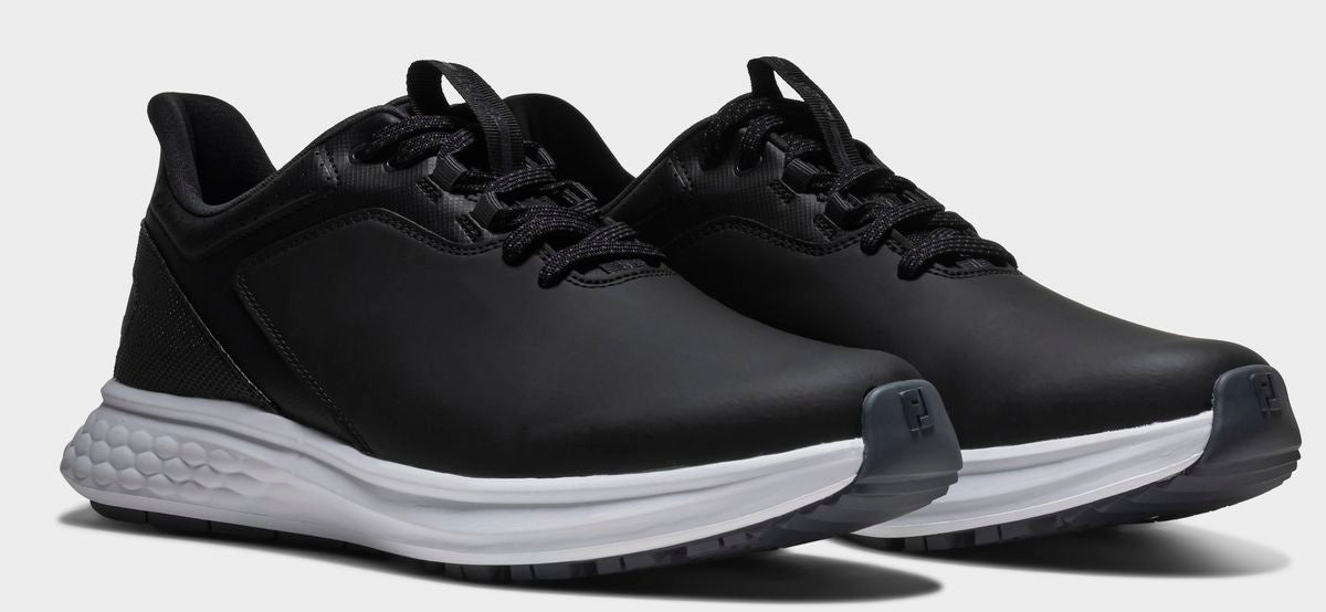 FootJoy Pulse, Black, Black, White, men's golf shoes