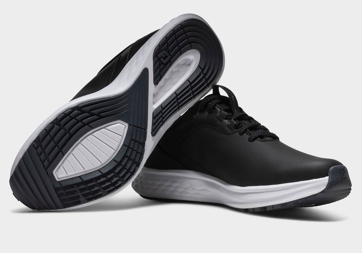 FootJoy Pulse, Black, Black, White, men's golf shoes