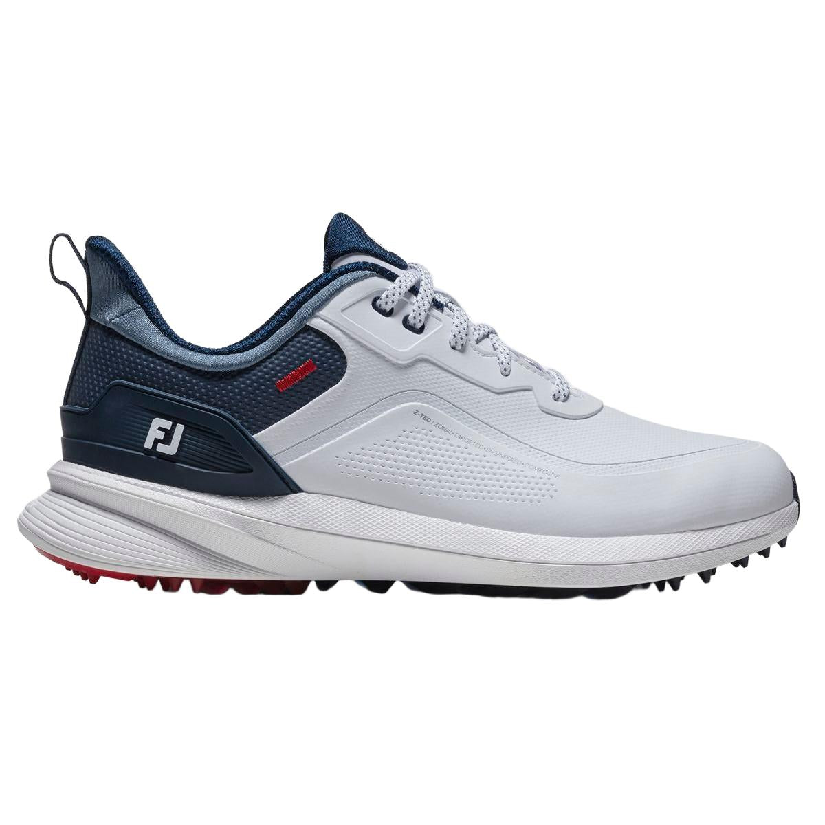 FootJoy Pro SL Wide, White, Blue, Red, men's golf shoes