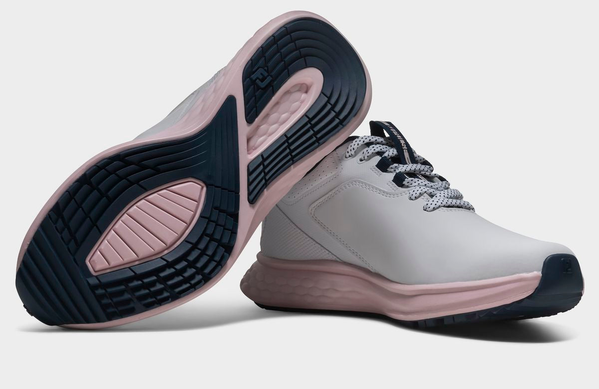 FootJoy Pulse Ladies, White, Navy, Pink, dámské boty na golf