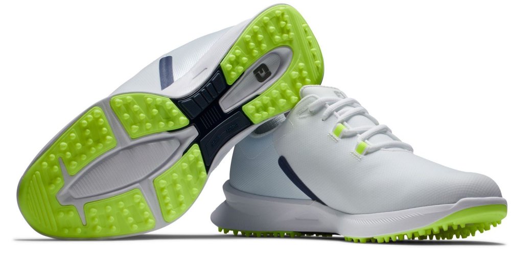 FootJoy Fuel Sport, White, Navy, Green, bez spikové