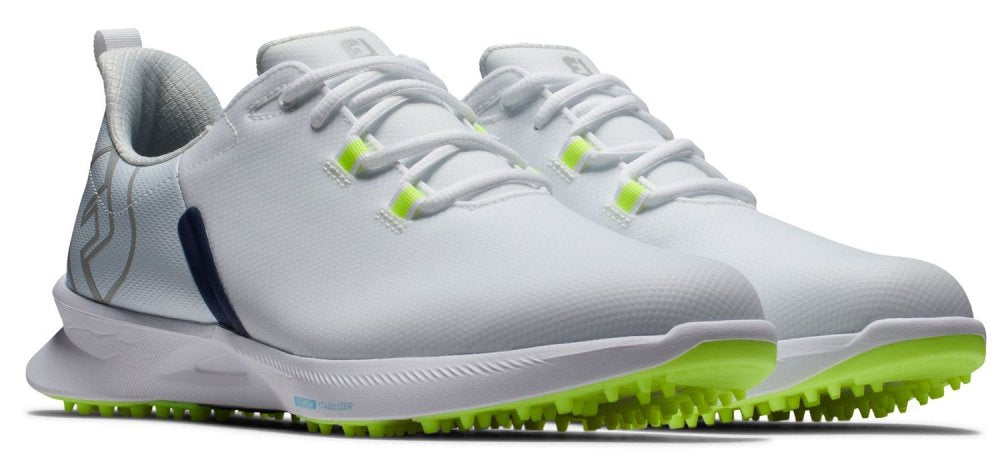 FootJoy Fuel Sport, White, Navy, Green, bez spikové