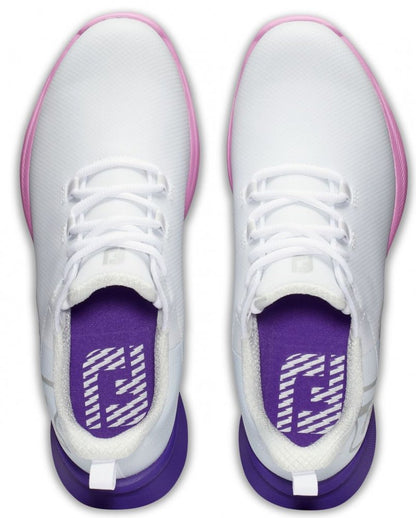FootJoy Fuel Sport, White, Purple, Pink, bez spikové
