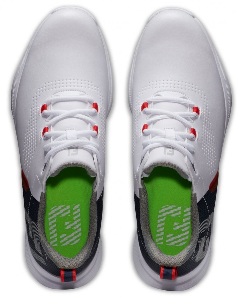FootJoy Fuel, White, Navy, Lime, bez spikové