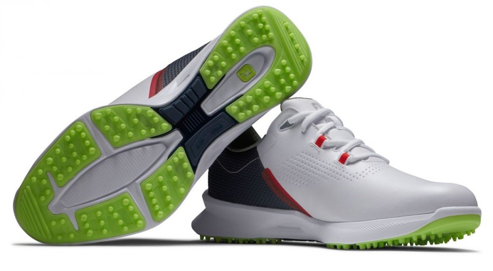FootJoy Fuel, White, Navy, Lime, bez spikové