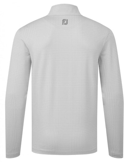 FootJoy Glen Plaid Print, Grey, pánská golfová mikina