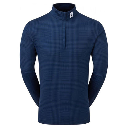 FootJoy Glen Plaid Print, Navy, pánská golfová mikina