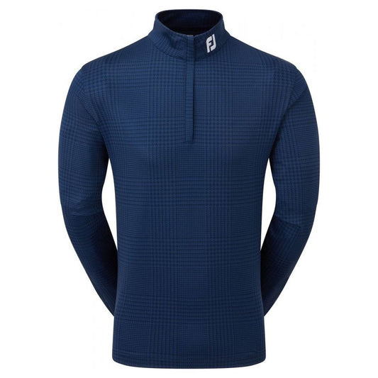 FootJoy Glen Plaid Print, Navy, pánská golfová mikina
