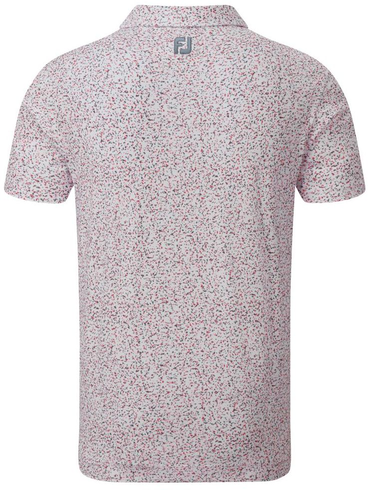FootJoy Granite Print, White, Grey, golfové tričko pro muže