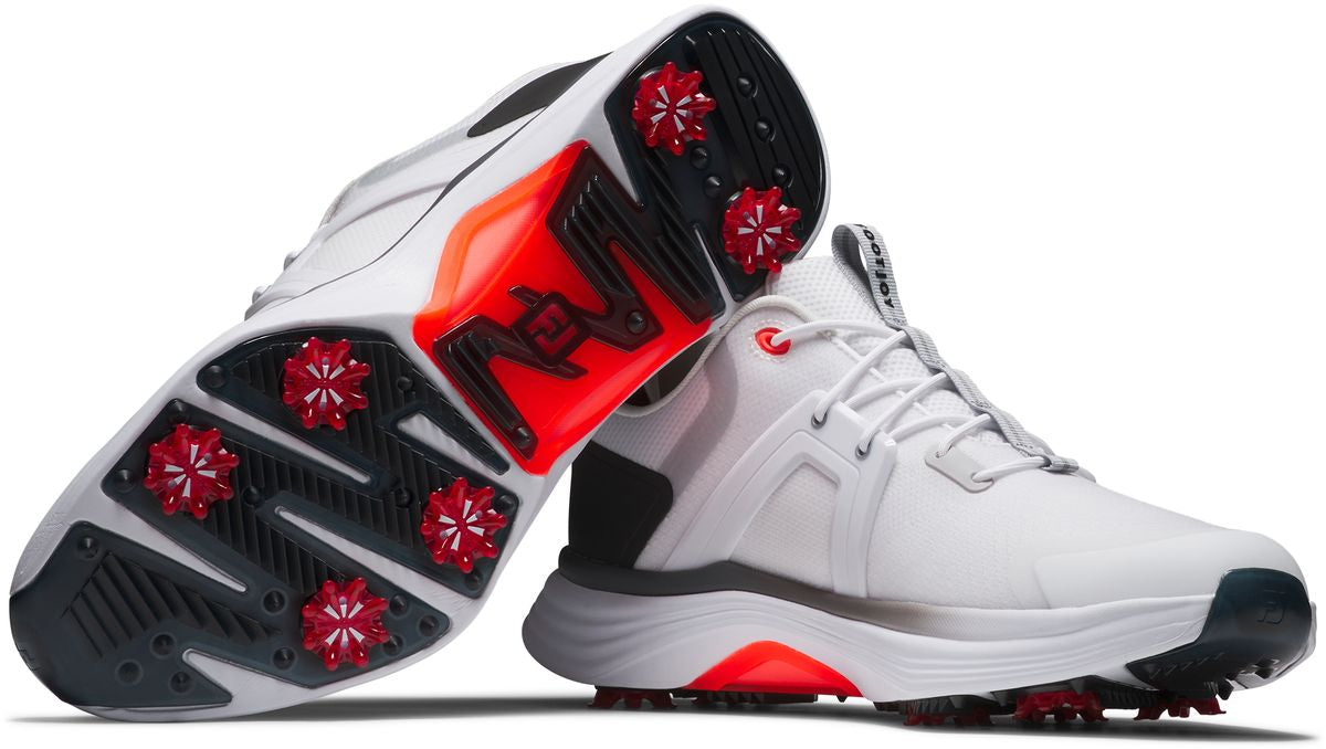 FootJoy Hyperflex, White, Black, Red, golfové boty pro může