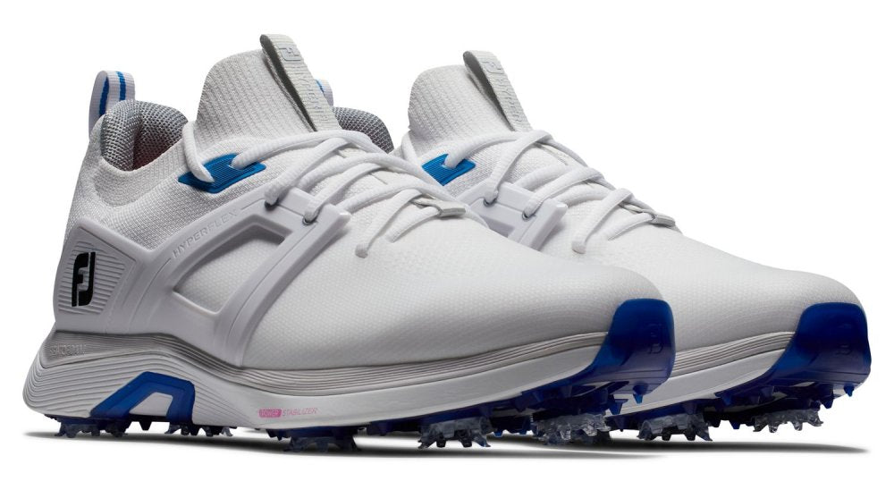 FootJoy Hyperflex, White, White, Grey, se spiky