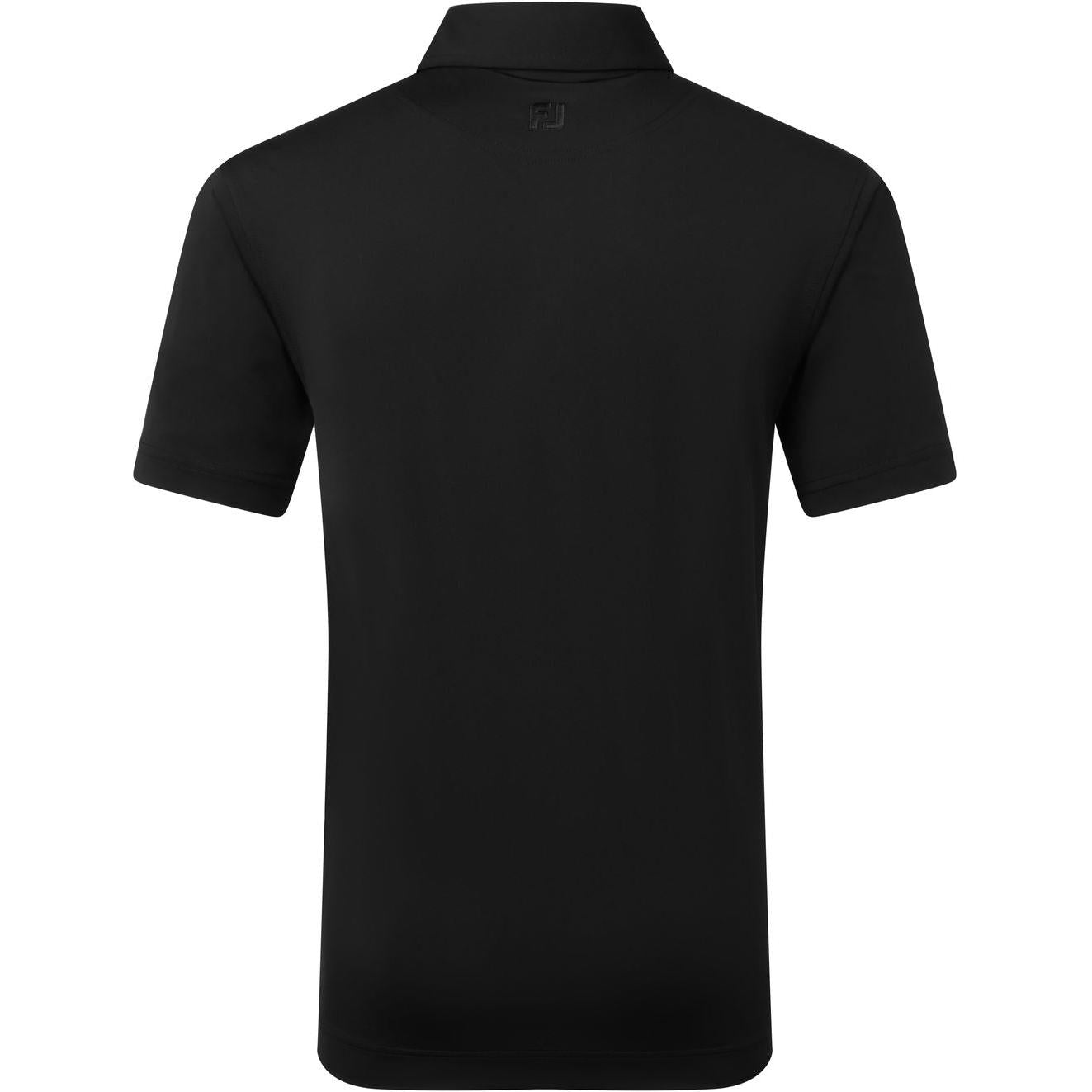 FootJoy Lisle Solid, Black, pánské golfové tričko