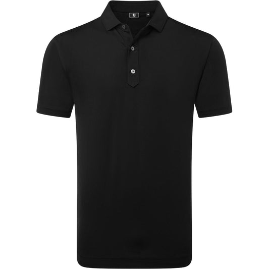 FootJoy Lisle Solid, Black, pánské golfové tričko