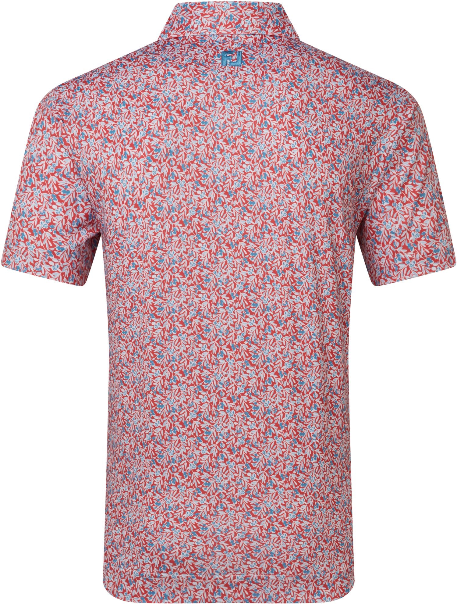 FootJoy Meadow Print Lisle, Nantucket Red, Chambray, pánské tričko na golf