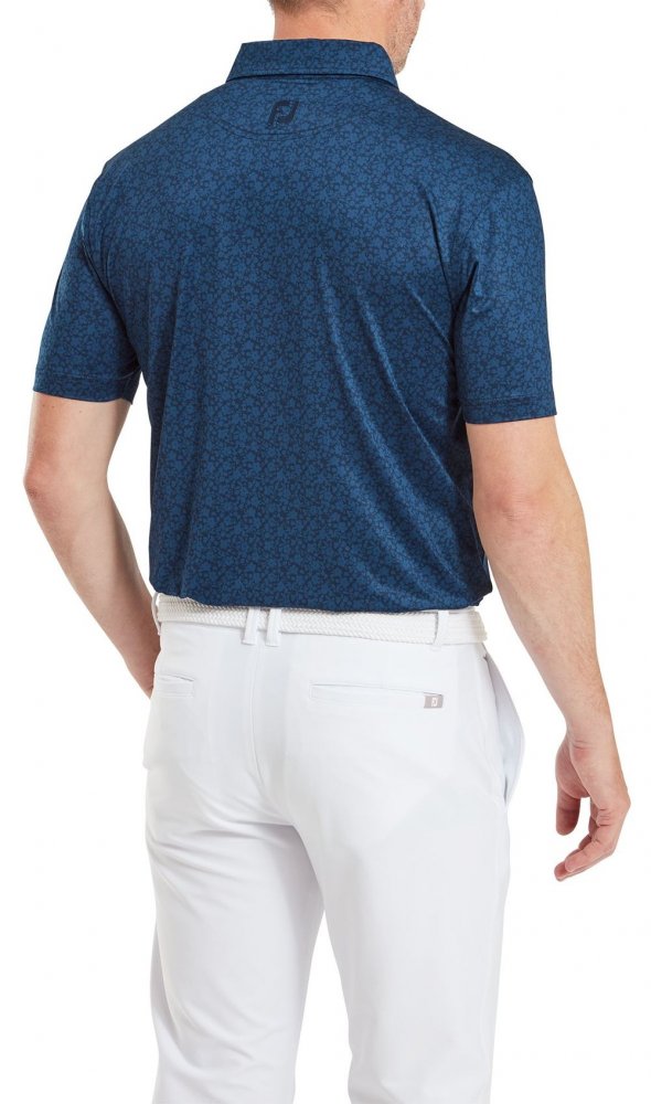 FootJoy Painted Floral Lisle, Navy, pánské golfové tričko