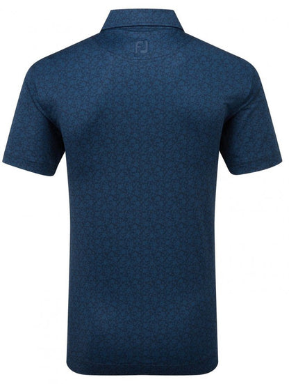 FootJoy Painted Floral Lisle, Navy, pánské golfové tričko