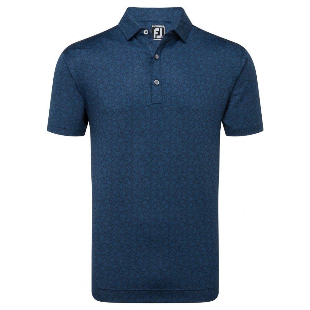 FootJoy Painted Floral Lisle, Navy, pánské golfové tričko