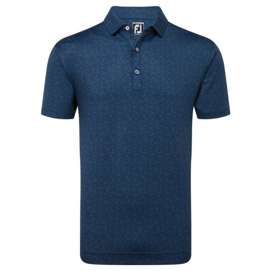 FootJoy Painted Floral Lisle, Navy, pánské golfové tričko