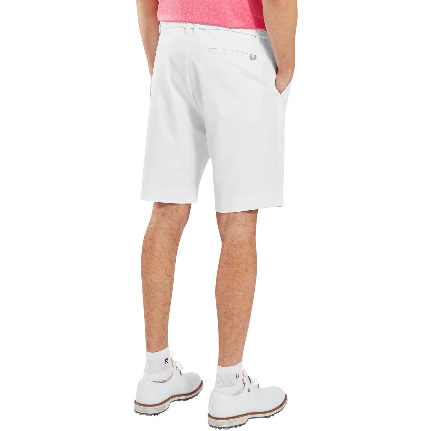 FootJoy Performance Tapered Fit, White, pánské golfové kraťasy