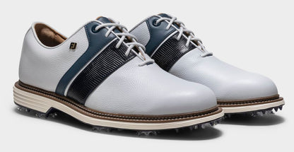 FootJoy Premiere Packard, White, Navy, luxusní pánské golfové boty