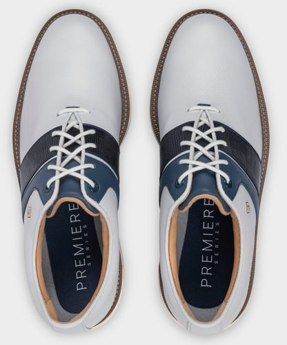 FootJoy Premiere Packard, White, Navy, luxusní pánské golfové boty