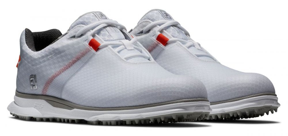 FootJoy Pro SL Sport, White, Grey, Orange, bez spikové
