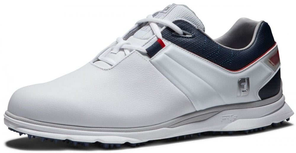 FootJoy Pro SL, White, Navy, Red, golfové boty pro muže