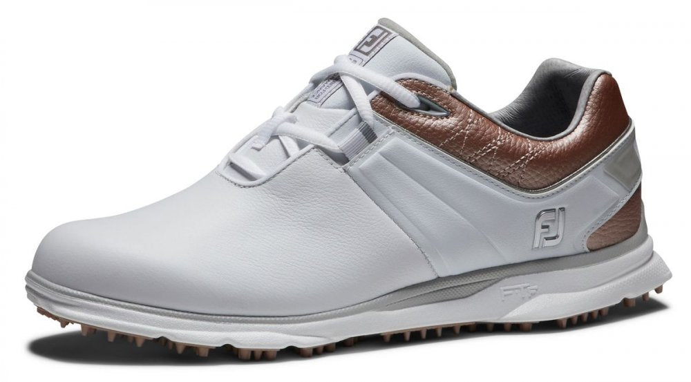 FootJoy Pro SL, White, Rose, Gold, golfové boty pro ženy