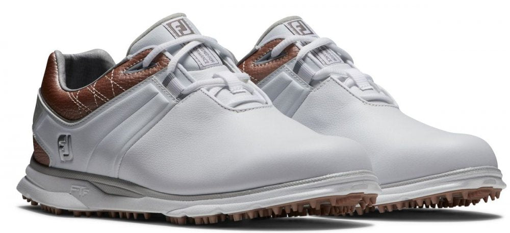 FootJoy Pro SL, White, Rose, Gold, golfové boty pro ženy