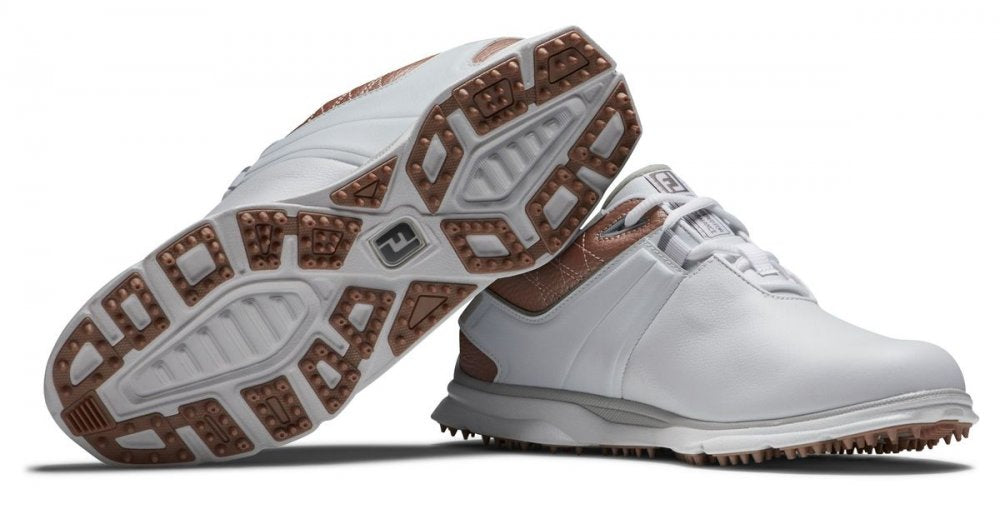 FootJoy Pro SL, White, Rose, Gold, golfové boty pro ženy