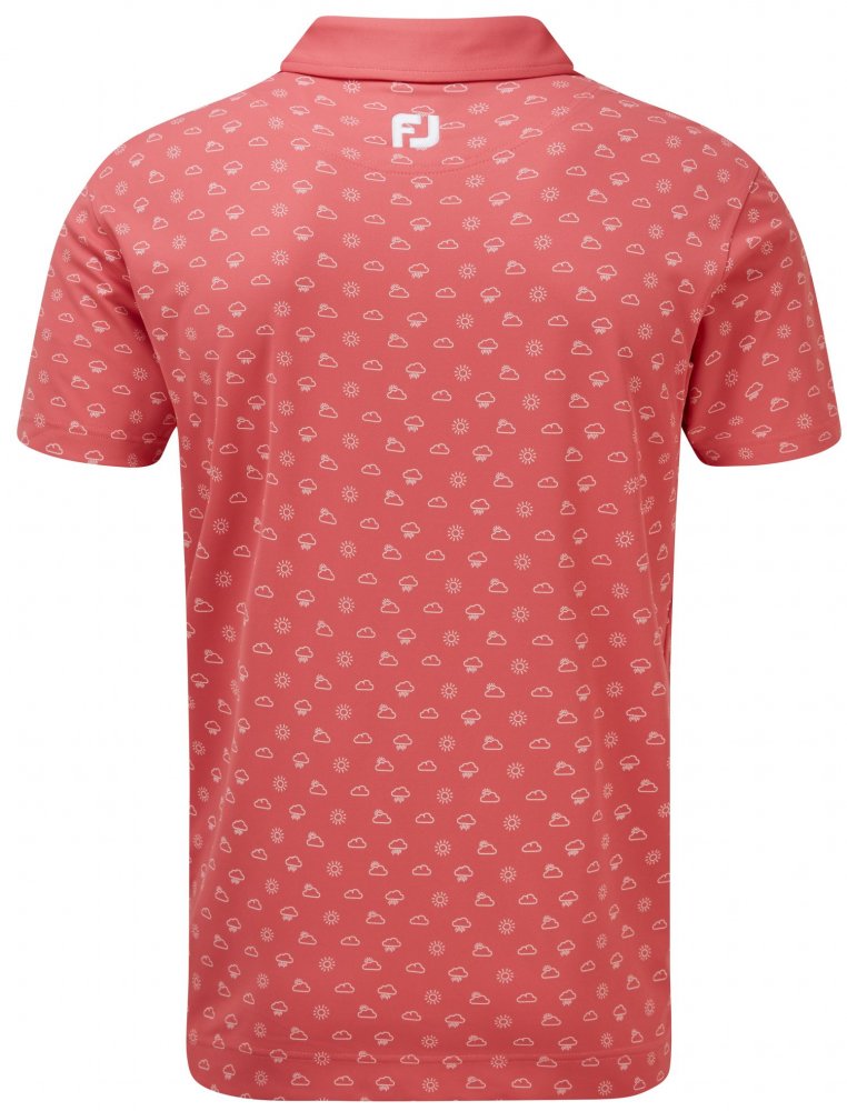 FootJoy Smooth Pique Weather Print, Cape Red