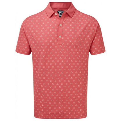 FootJoy Smooth Pique Weather Print, Cape Red