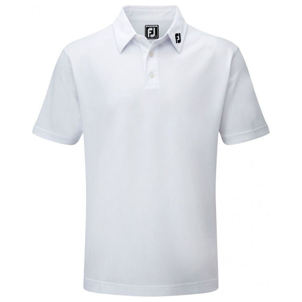 FootJoy Stretch Pique Solid, White, pánské golfové tričko