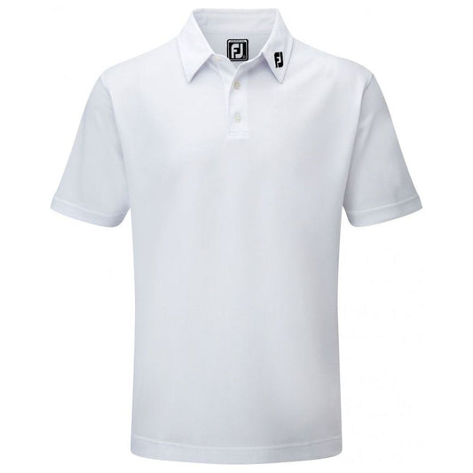 FootJoy Stretch Pique Solid, White, pánské golfové tričko