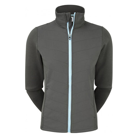 FootJoy Thermal Quilted Jacket, Charcoal, Sky Blue