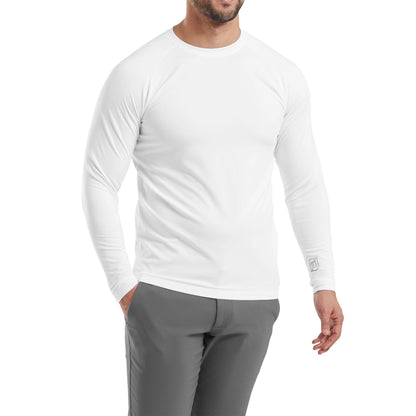 FootJoy ThermoSeries Fleece Baselayer, White, pánské termo tričko