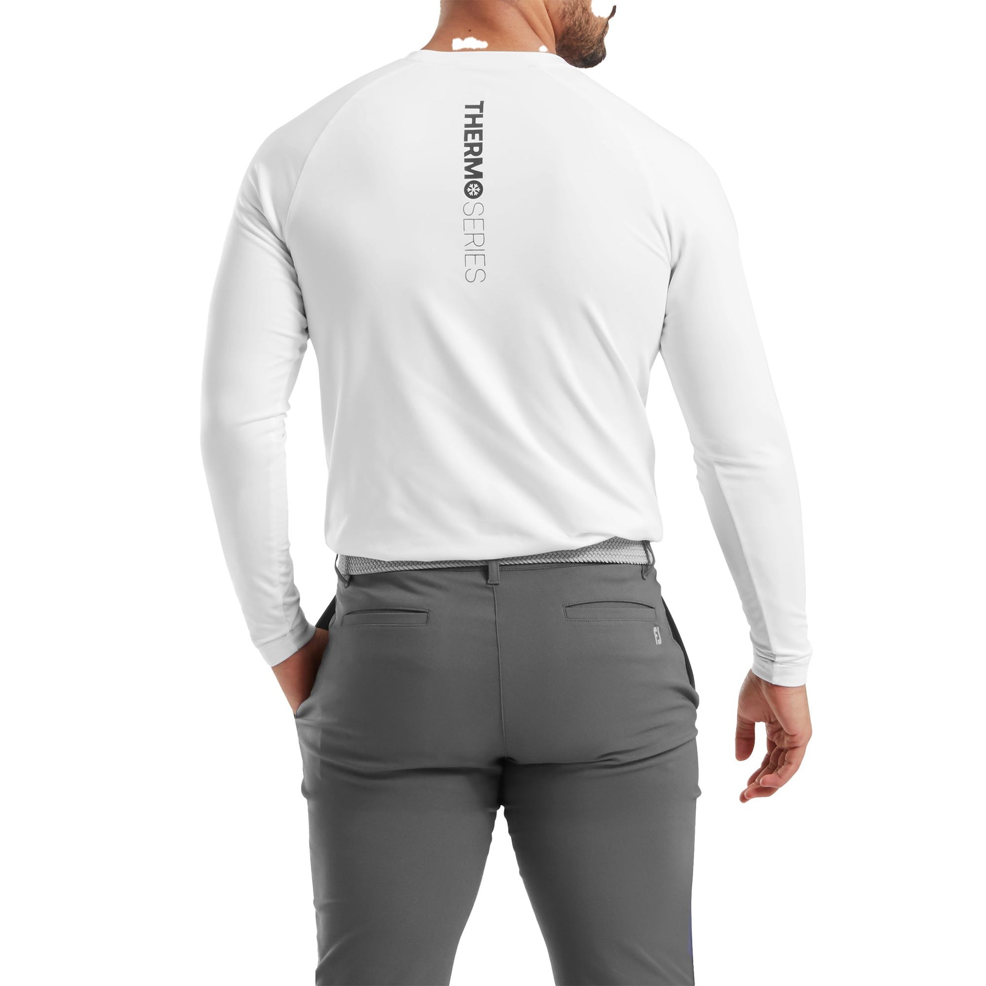 FootJoy ThermoSeries Fleece Baselayer, White, pánské termo tričko