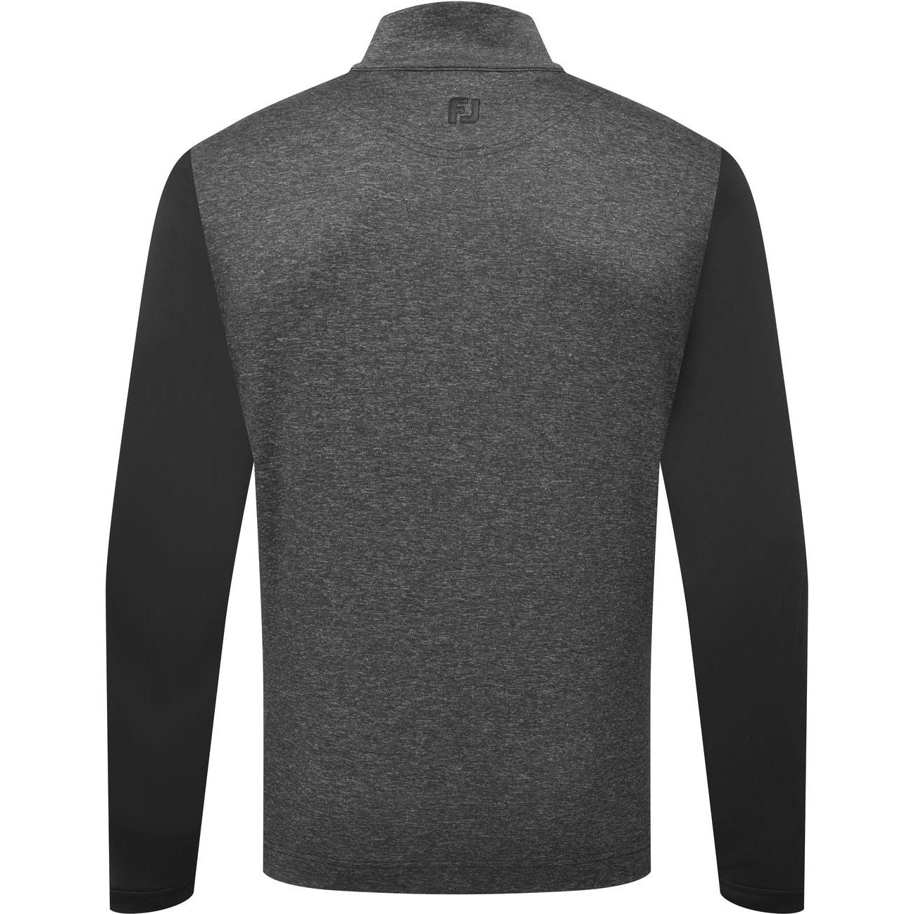 FootJoy Tonal Heather Chill Out, Black, pánská golfová mikina