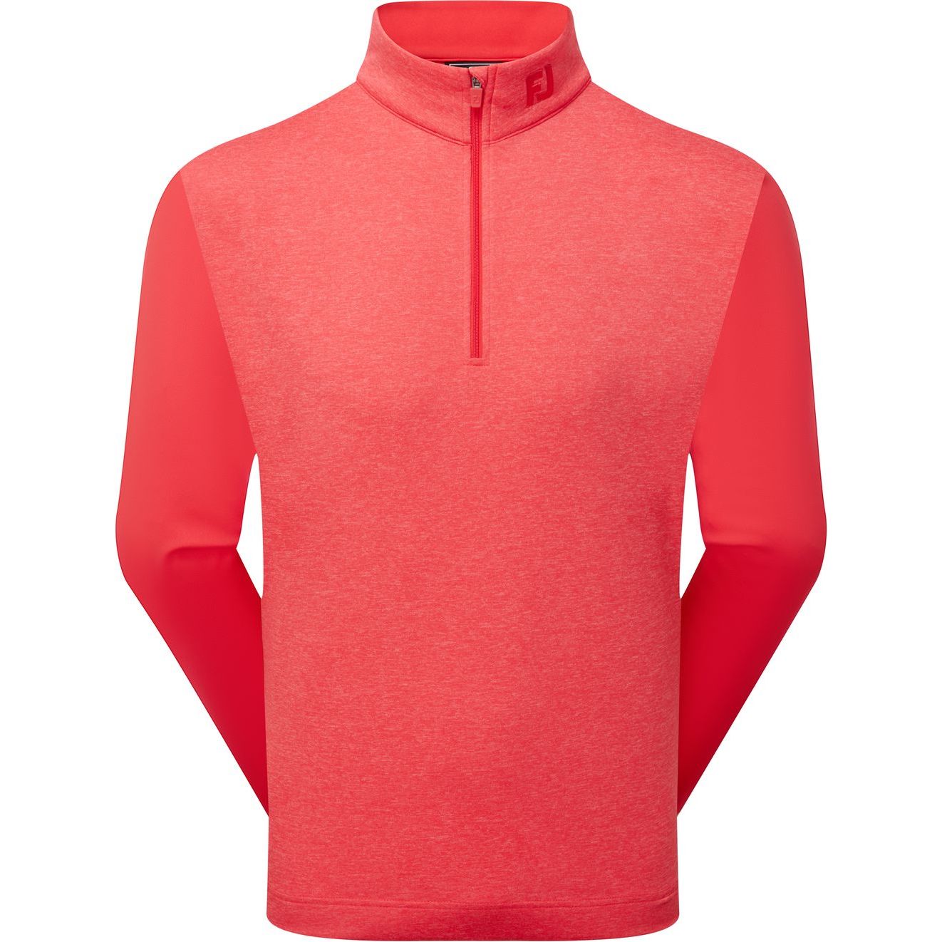 FootJoy Tonal Heather Chill Out, Red, pánská golfová mikina